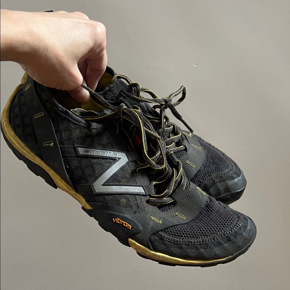 New Balance Black and Yellow Minimus Athletic Shoes